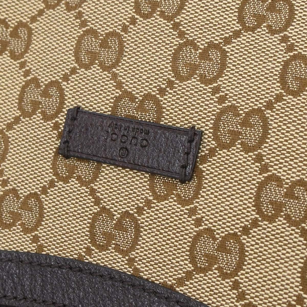 Gucci Brown Beige Canvas GG Shoulder Bag