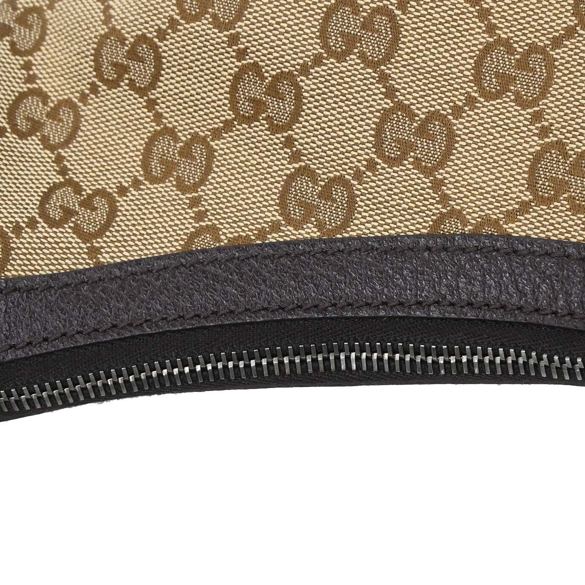 Gucci Brown Beige Canvas GG Shoulder Bag