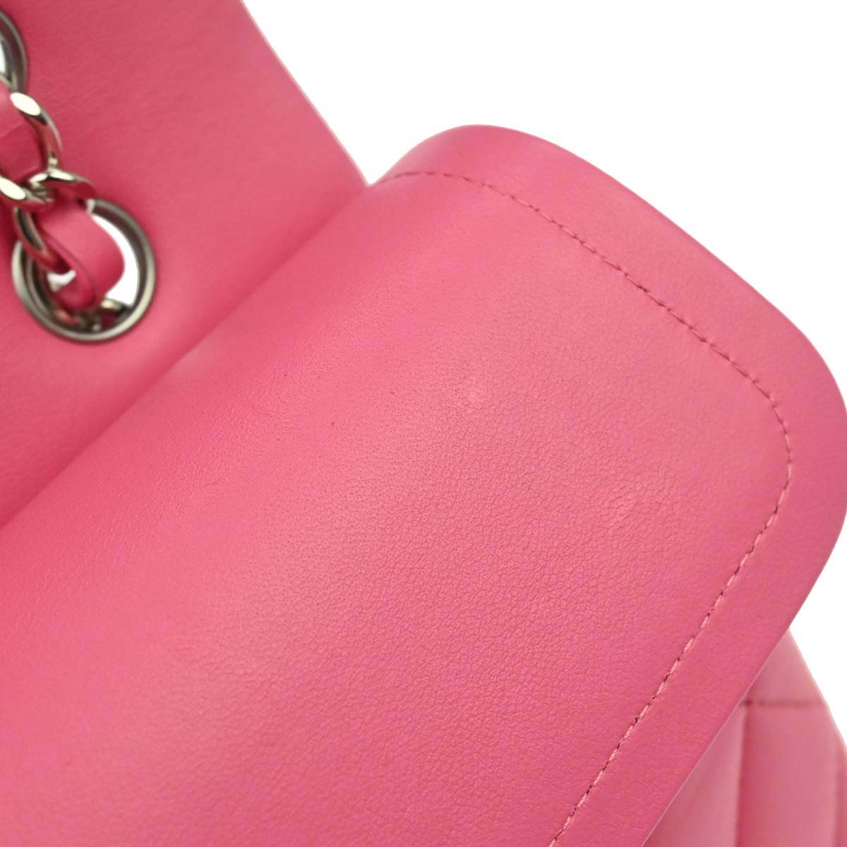 Chanel Pink Lambskin Medium Classic Double Flap Shoulder Bag