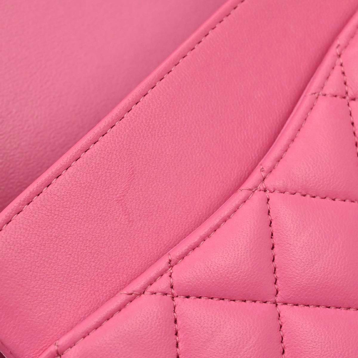 Chanel Pink Lambskin Medium Classic Double Flap Shoulder Bag