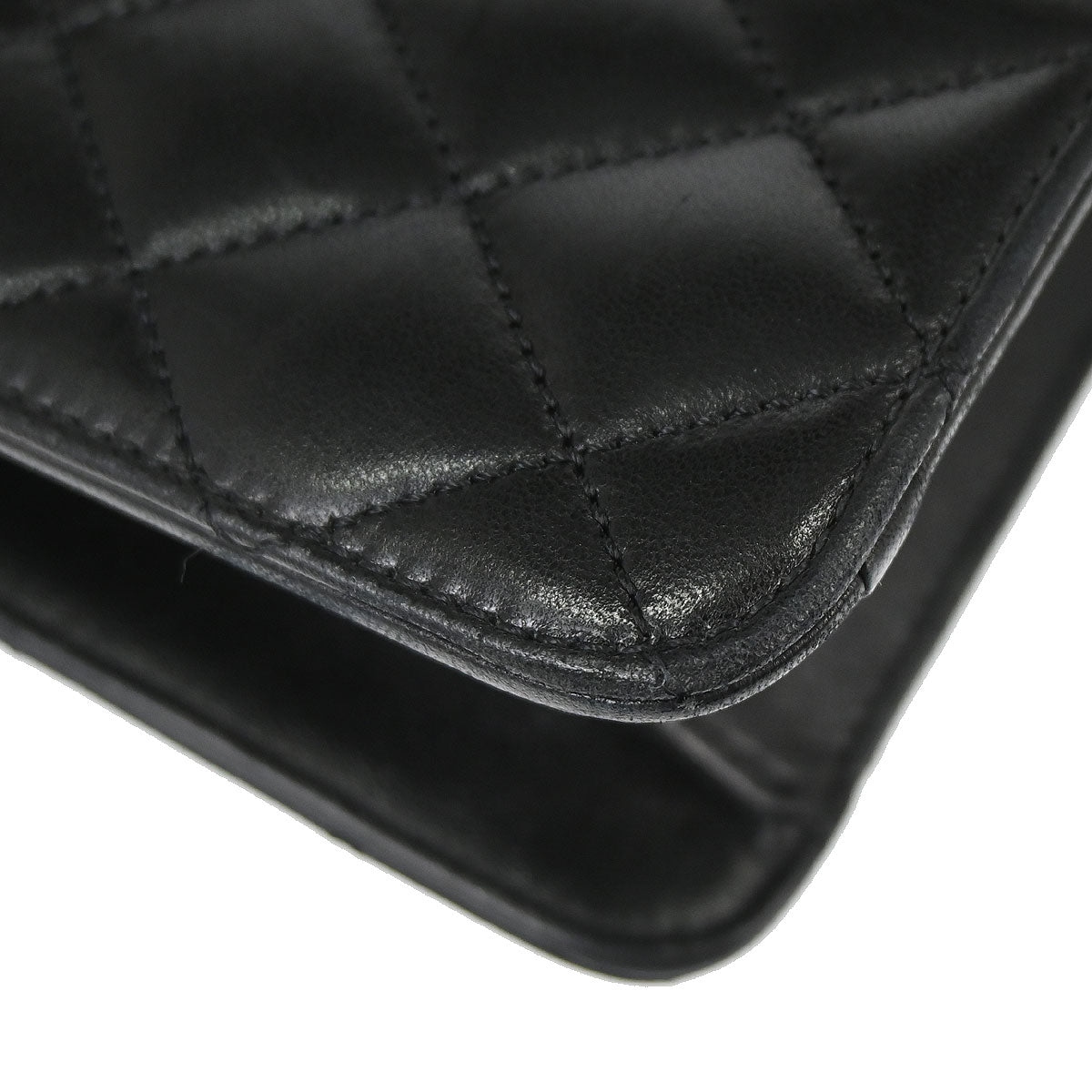 Chanel Black Lambskin Turnlock Medium Half Flap Shoulder Bag
