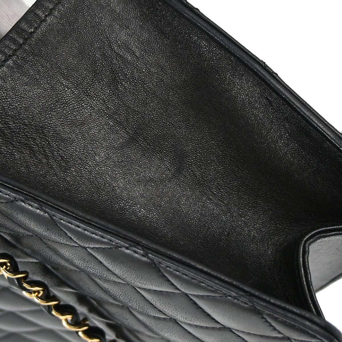 Chanel Black Lambskin Turnlock Medium Half Flap Shoulder Bag