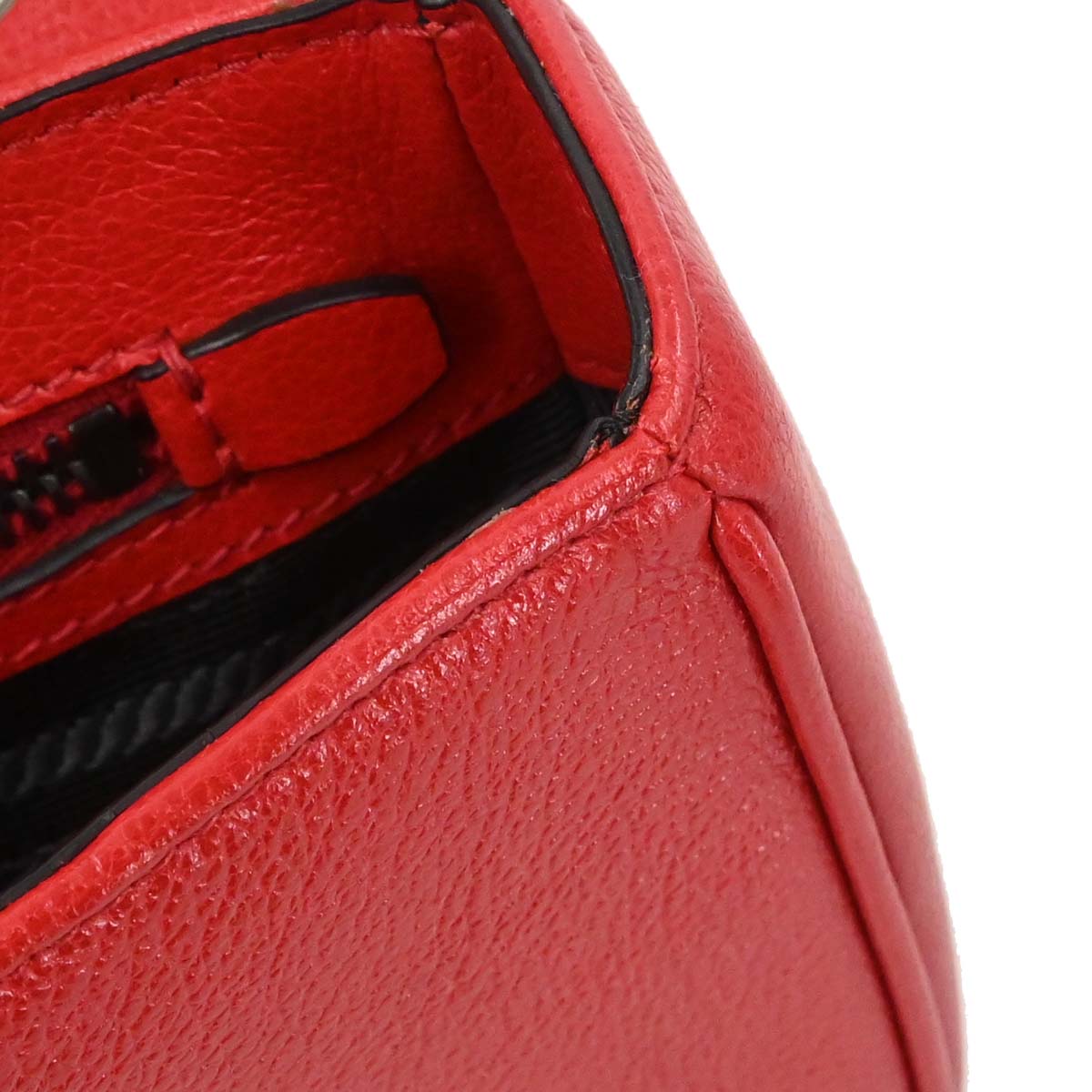 Prada Red Leather Chain Shoulder Bag