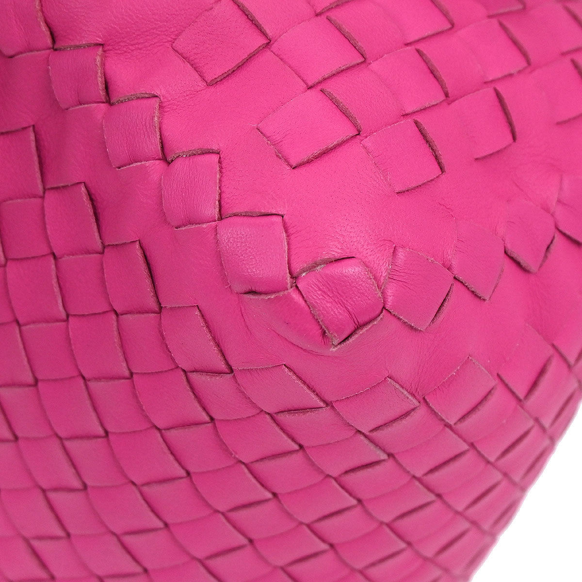 Bottega Veneta Pink Lambskin Intrecciato Handbag