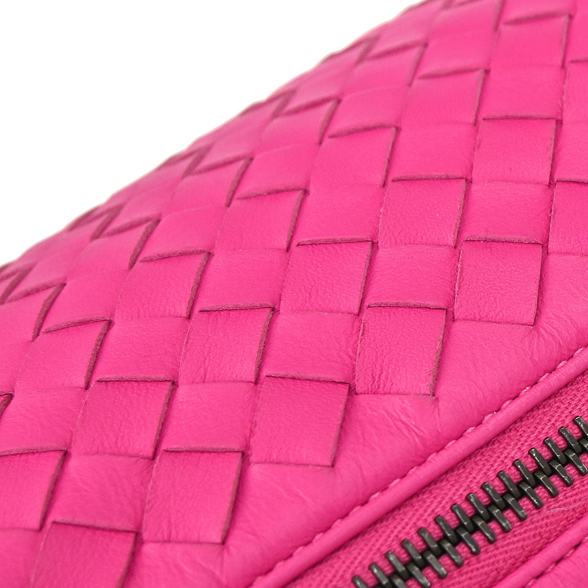 Bottega Veneta Pink Lambskin Intrecciato Handbag