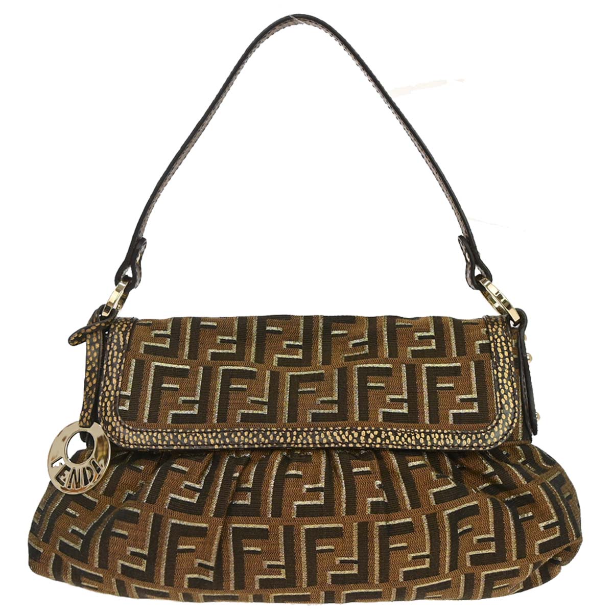 Fendi Brown Canvas Tobacco Zucca Chef Handbag