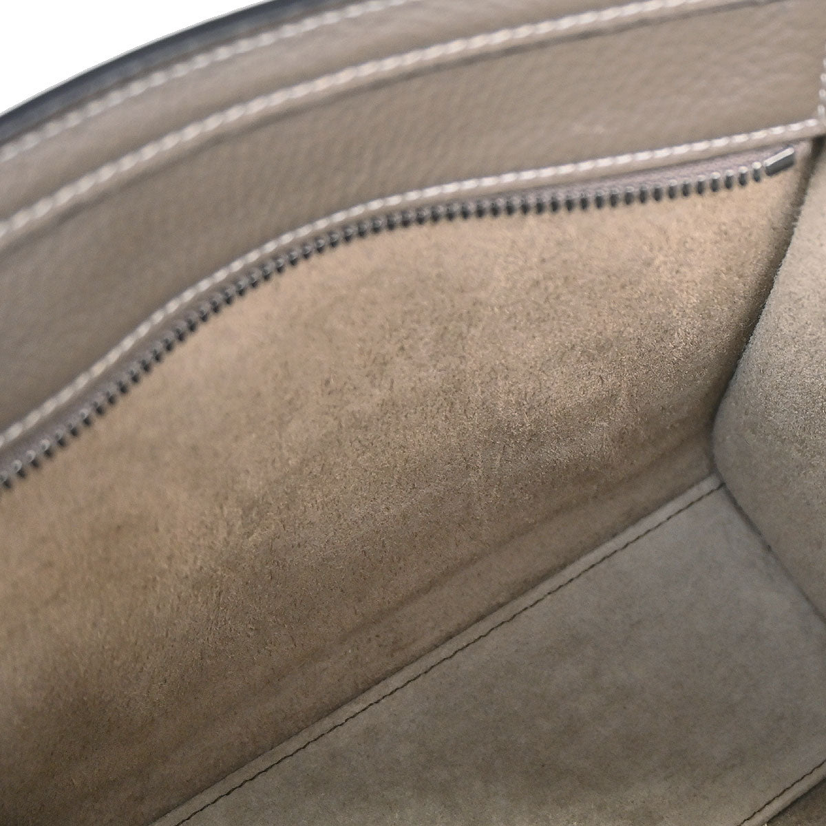 Celine Brown Leather Nano Luggage 2way Shoulder Tote Bag