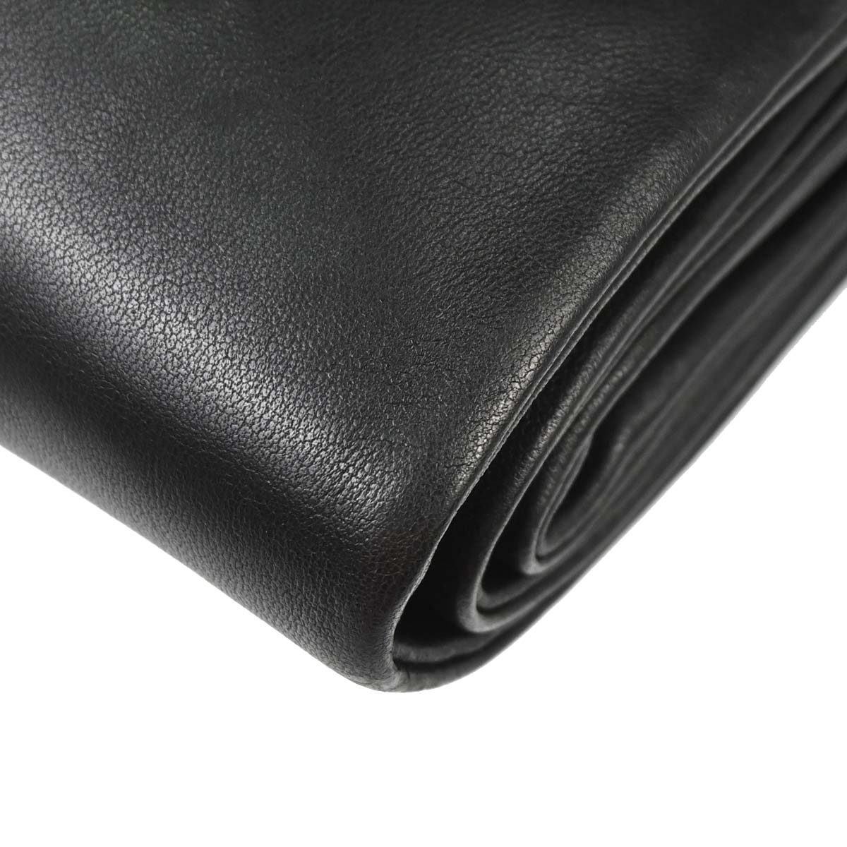 Chanel Black Lambskin Clutch Bag