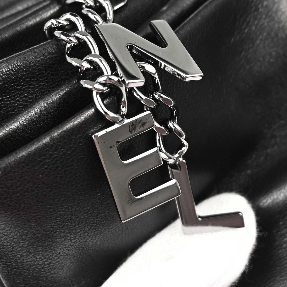 Chanel Black Lambskin Clutch Bag