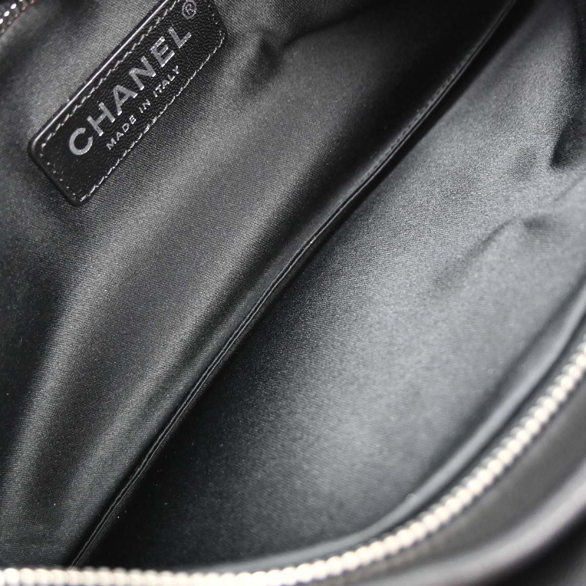 Chanel Black Lambskin Clutch Bag