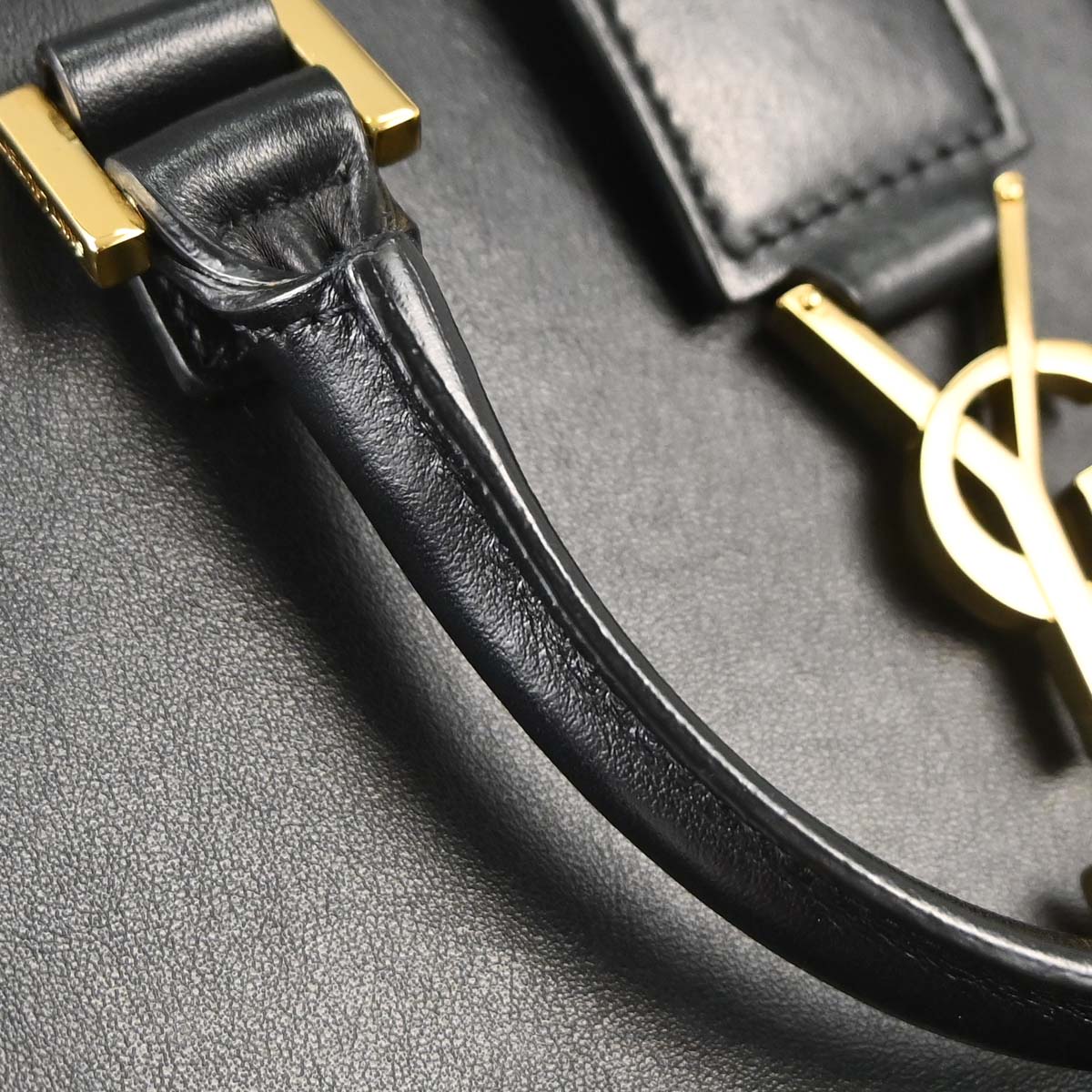 Saint Laurent Black Calfskin Baby Cabas 2way Shoulder Handbag