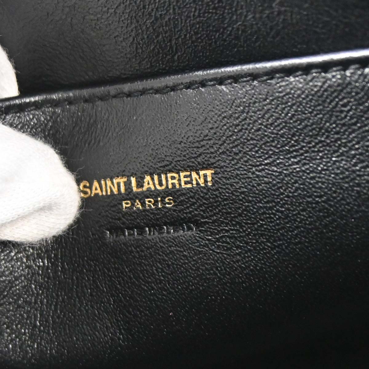 Saint Laurent Black Calfskin Baby Cabas 2way Shoulder Handbag