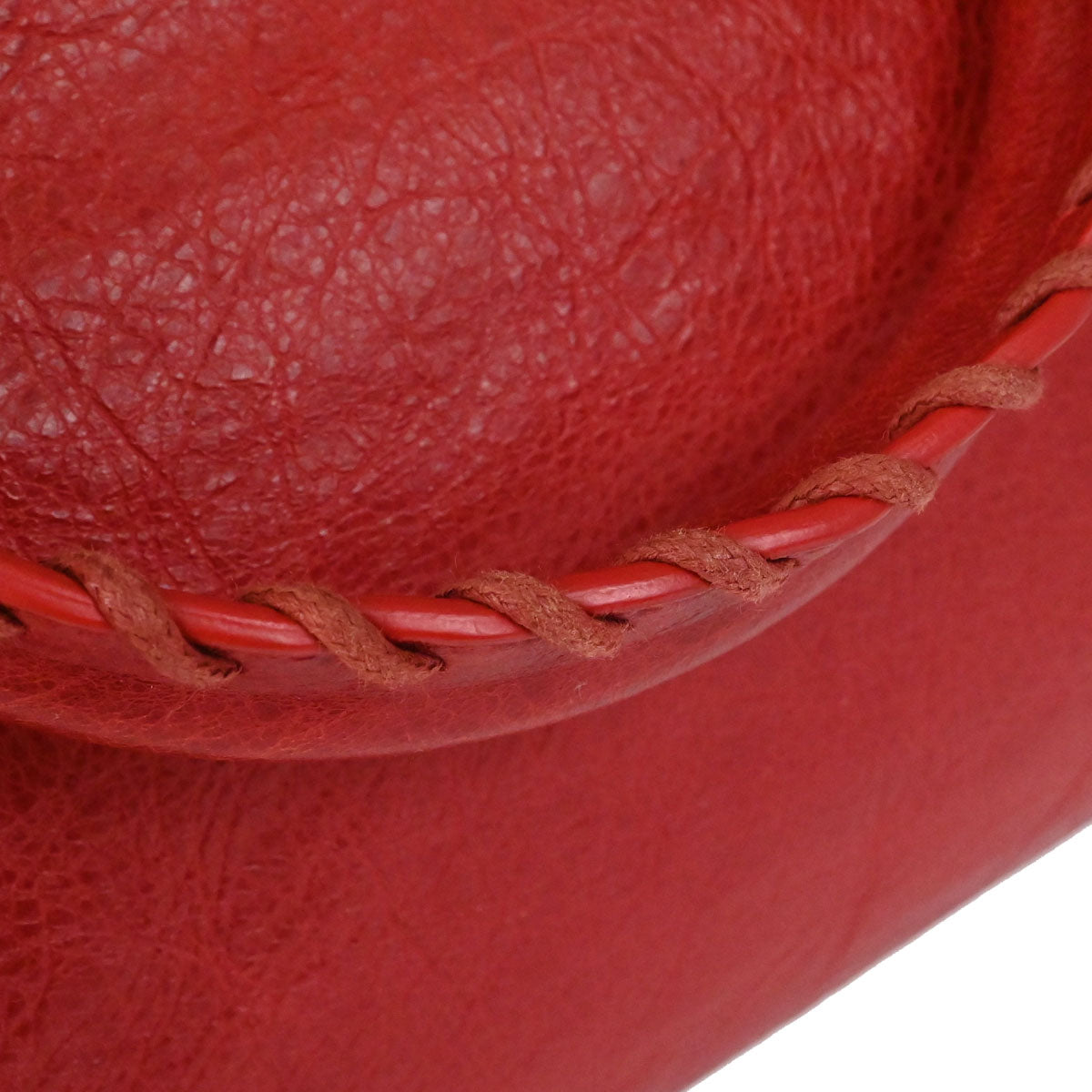 Balenciaga Red Lambskin City Medium 2way Shoulder Handbag