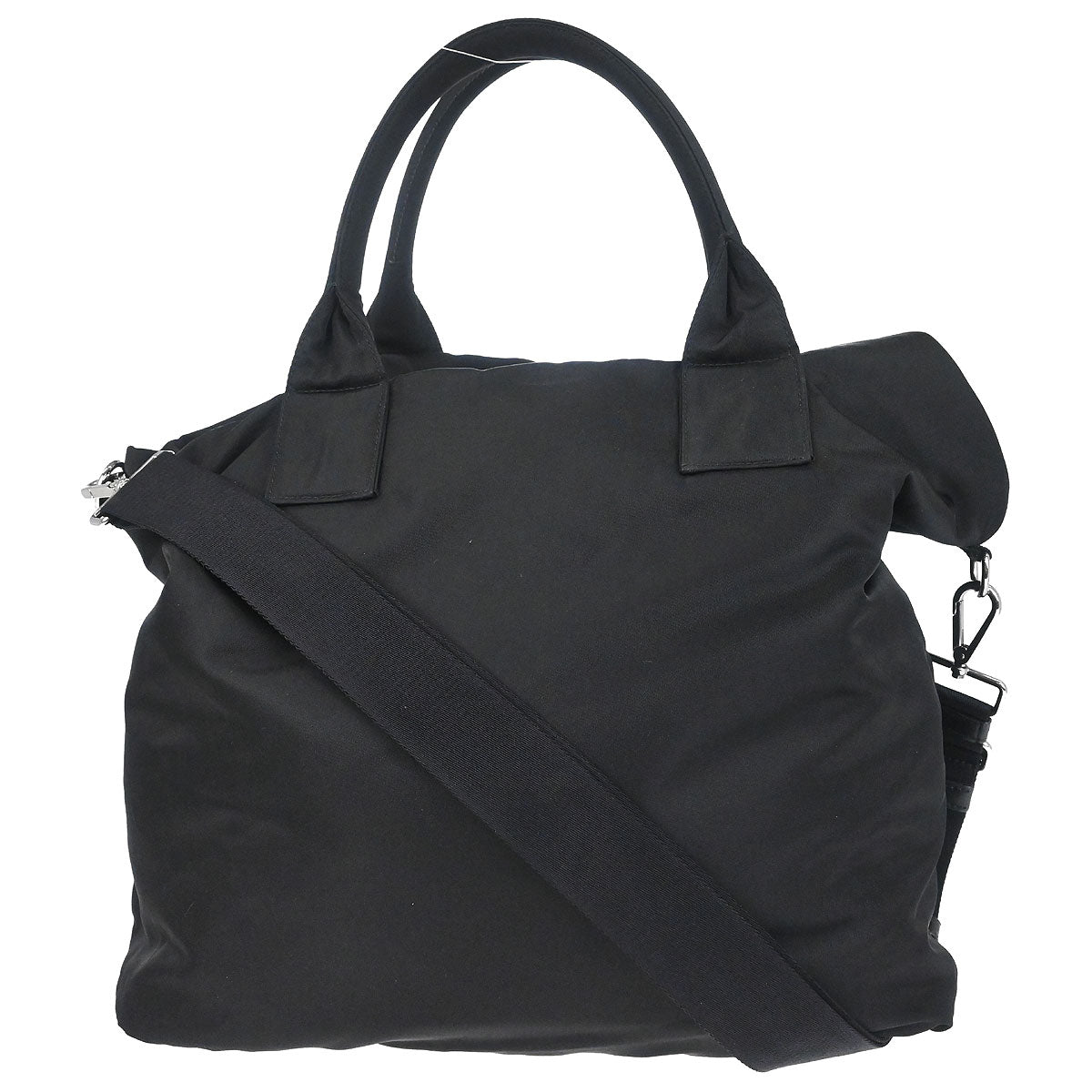 Prada Black Nylon Reversible 2way Shoulder Tote Handbag