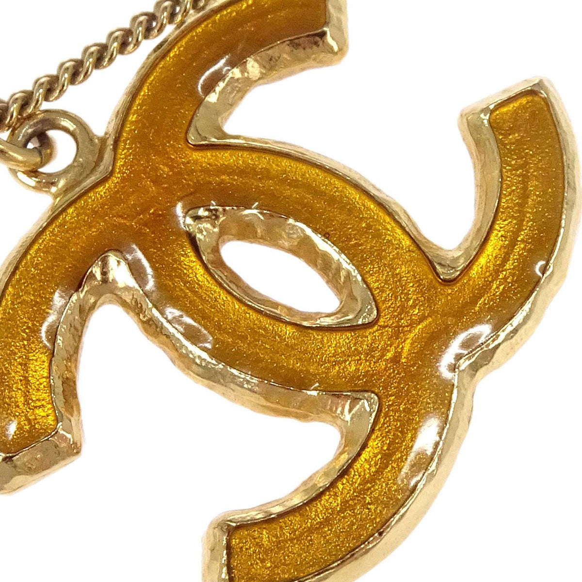 Chanel Gold CC Pendant Necklace B11C
