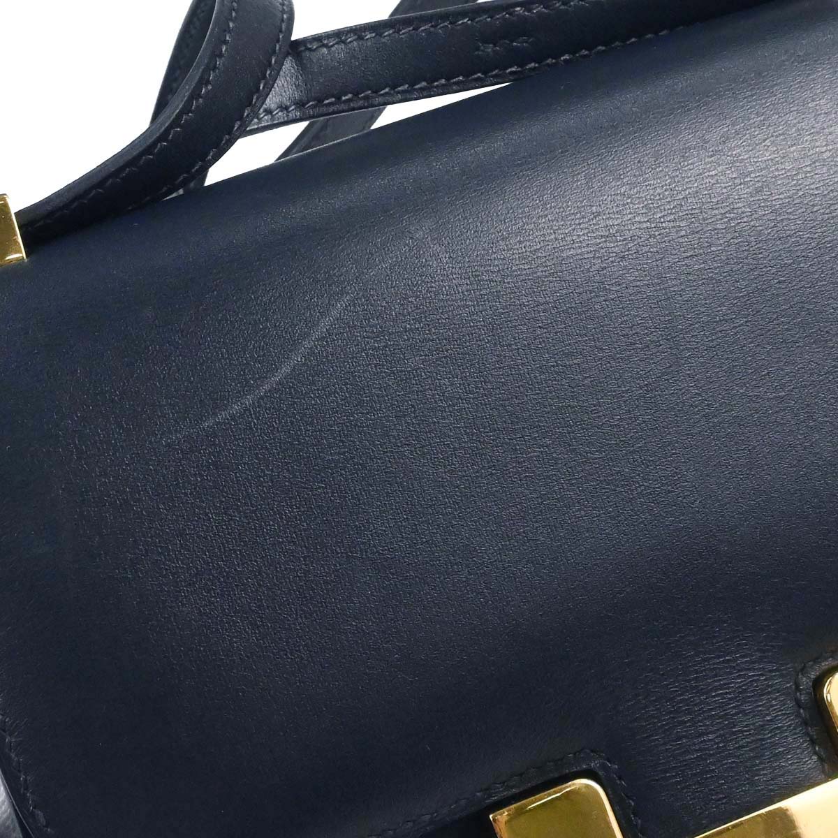 Hermes Navy Box Calf Constance 18 Shoulder Bag