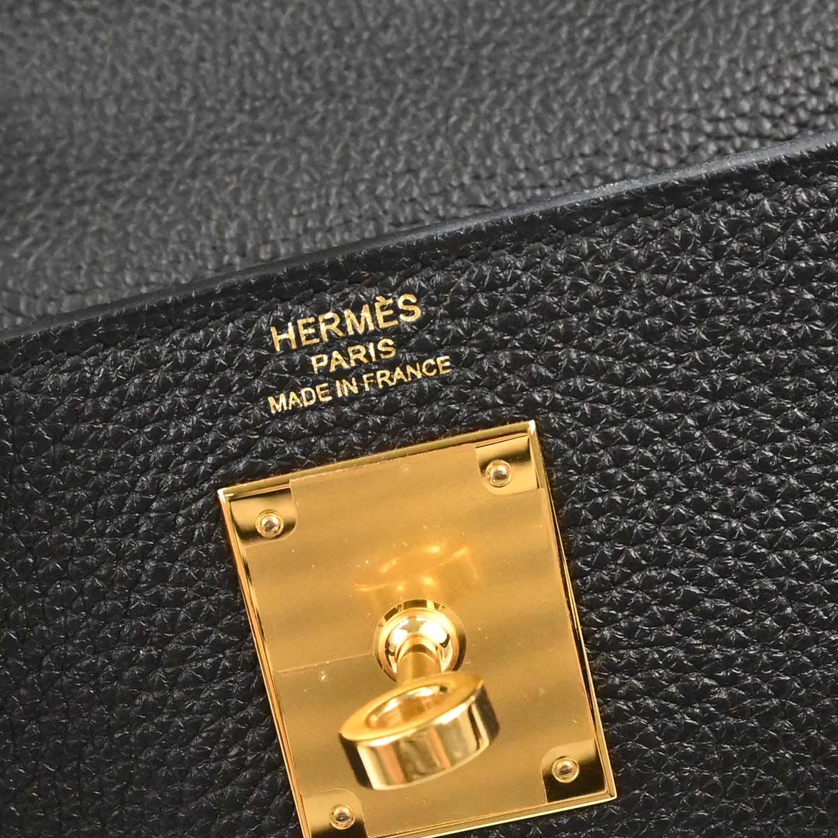 Hermes Black Togo Kelly 28 Retourne 2way Shoulder Handbag