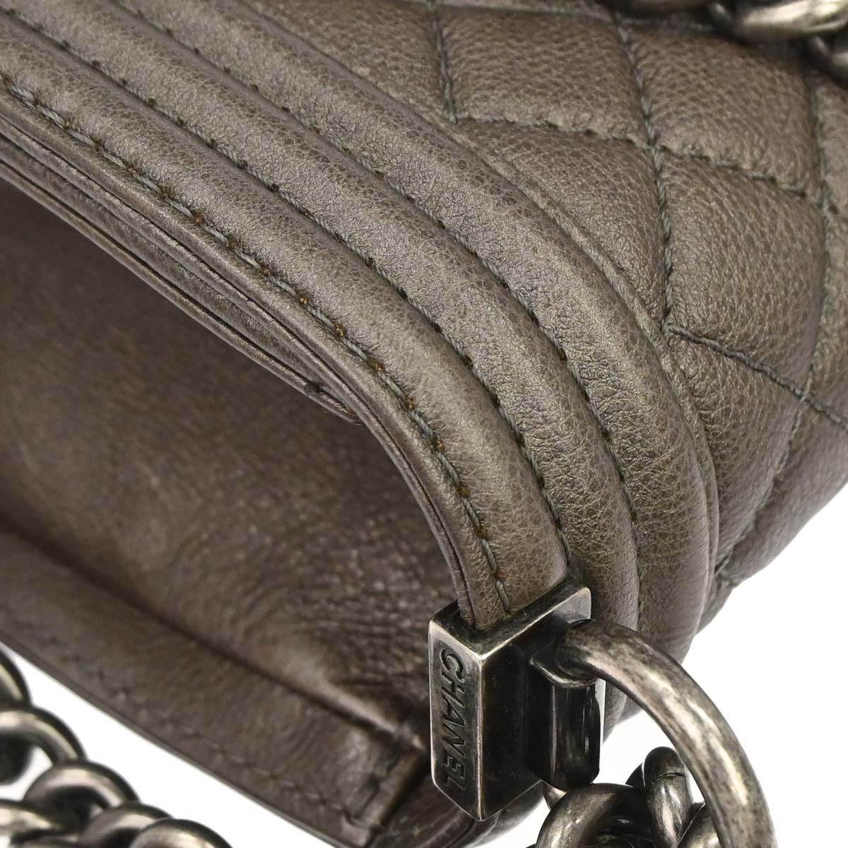 Boy Chanel 2013-2014 Brown Calfskin Medium Chain Shoulder Bag