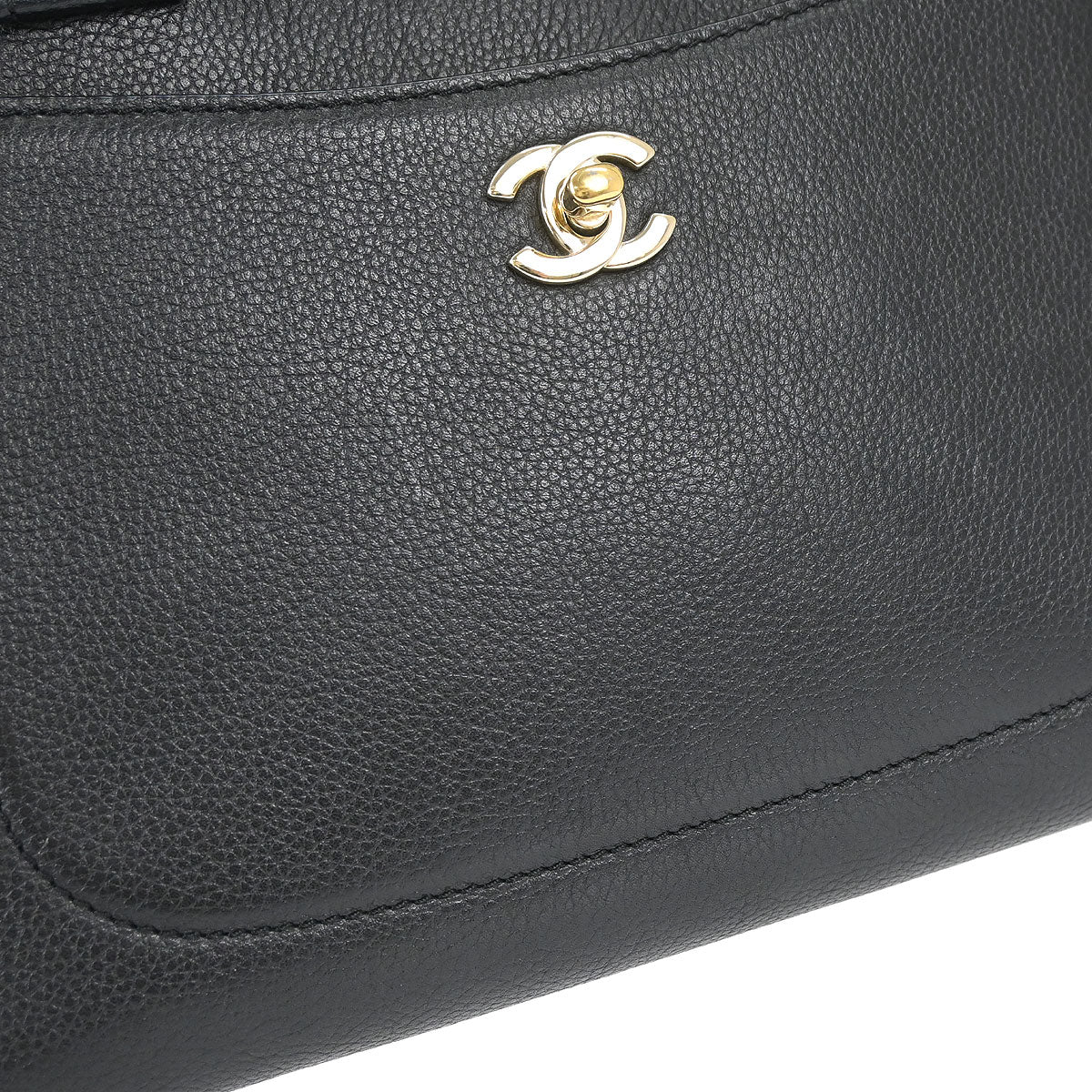 Chanel 2017-2018 Black Calfskin Neo Executive Cerf 2way Shoulder Tote Bag