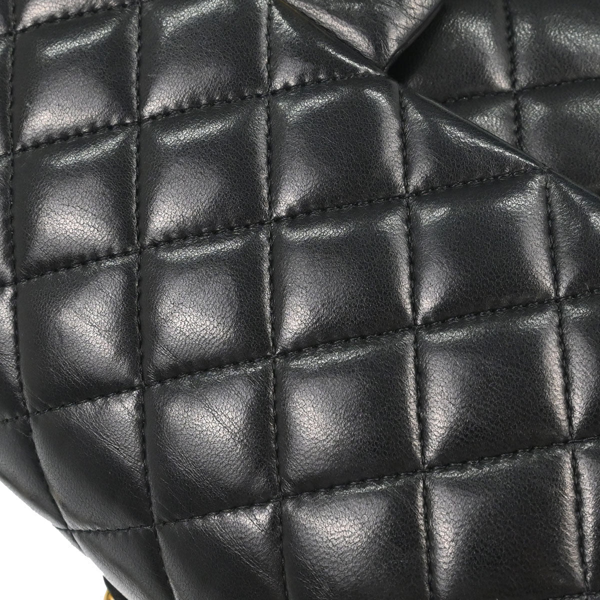 Chanel 2014 Black Lambskin Medium Classic Double Flap Shoulder Bag