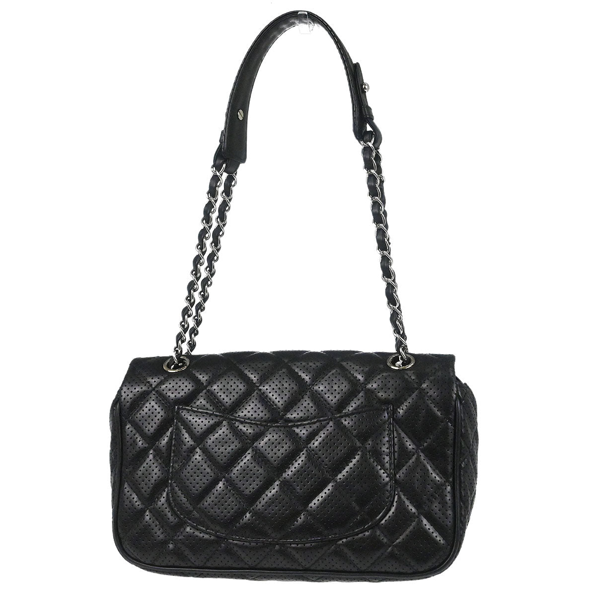 Chanel 2014 Black Perforated Lambskin Handbag