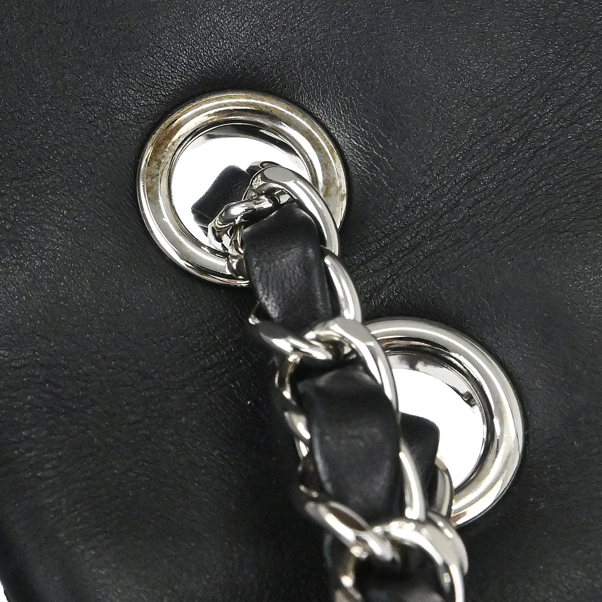 Chanel 2014 Black Perforated Lambskin Handbag