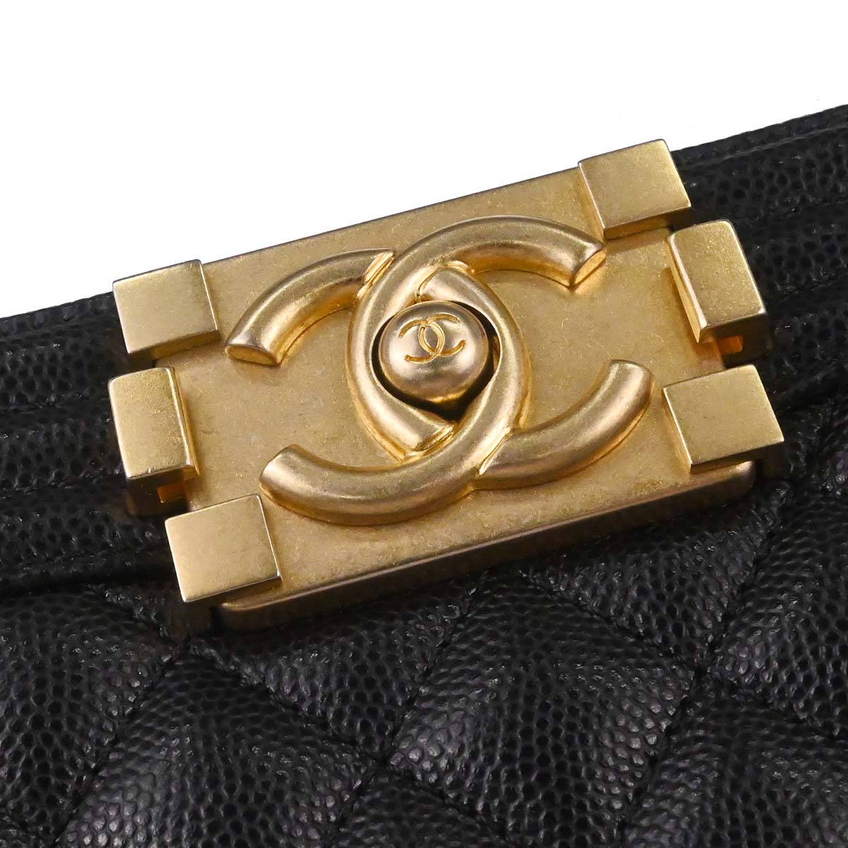 Boy Chanel Black Caviar Skin Small Chain Shoulder Bag