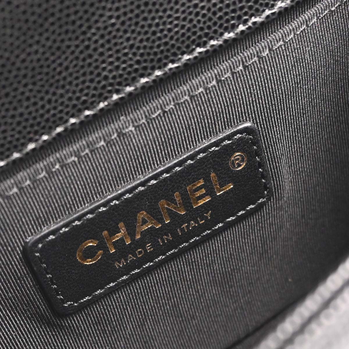 Boy Chanel Black Caviar Skin Small Chain Shoulder Bag