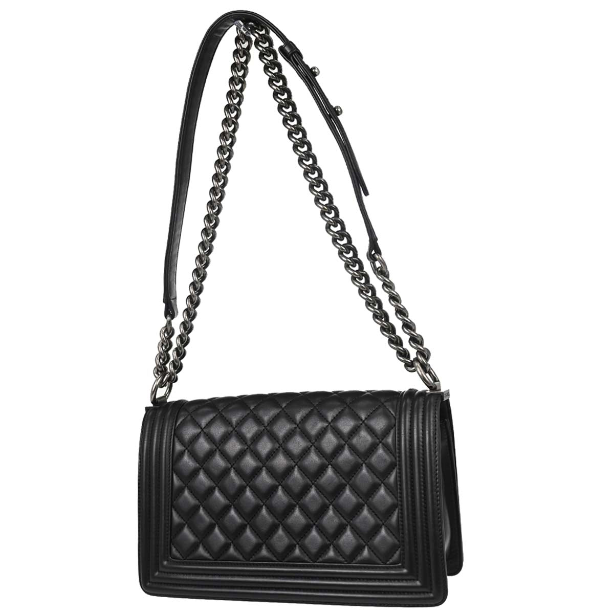 Boy Chanel Black Lambskin Medium Shoulder Bag