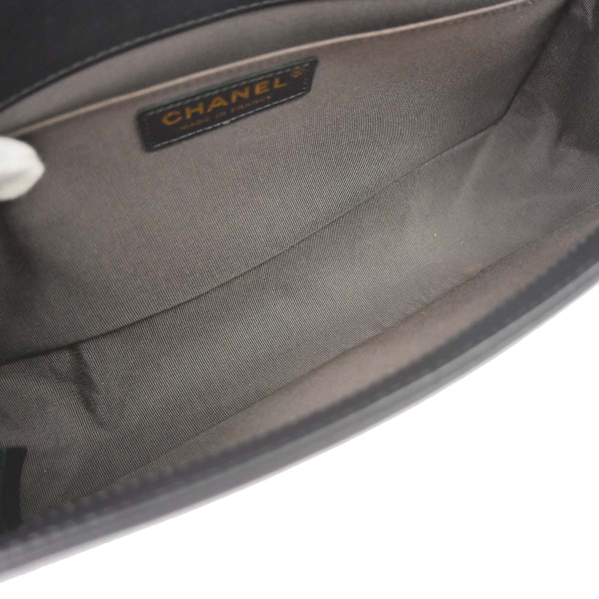 Boy Chanel 2019 Dark Gray Lambskin Medium Chain Shoulder Bag