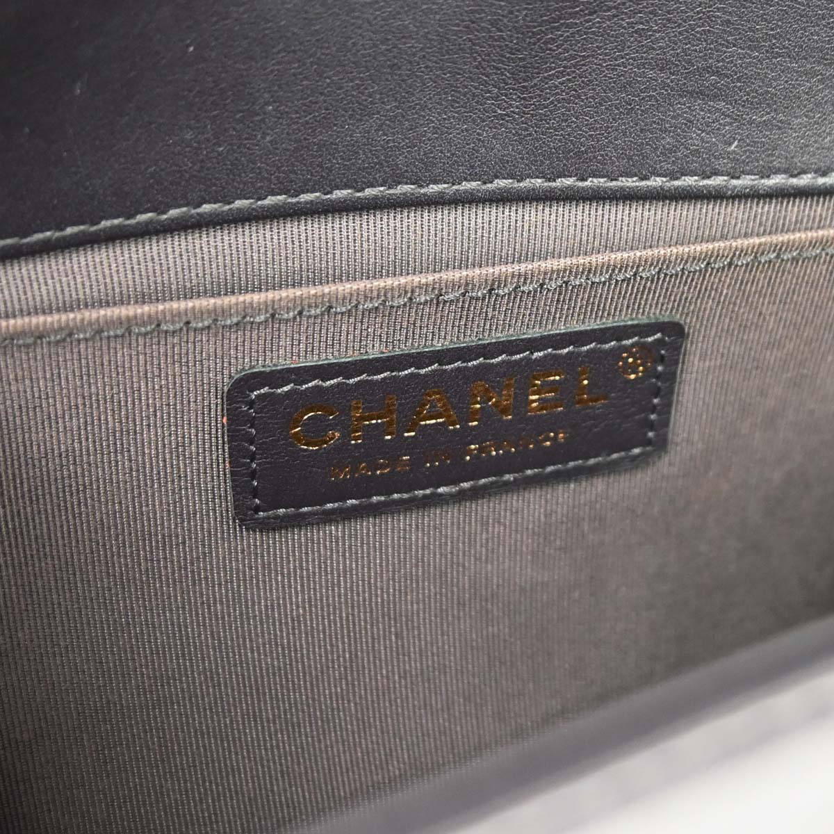 Boy Chanel 2019 Dark Gray Lambskin Medium Chain Shoulder Bag