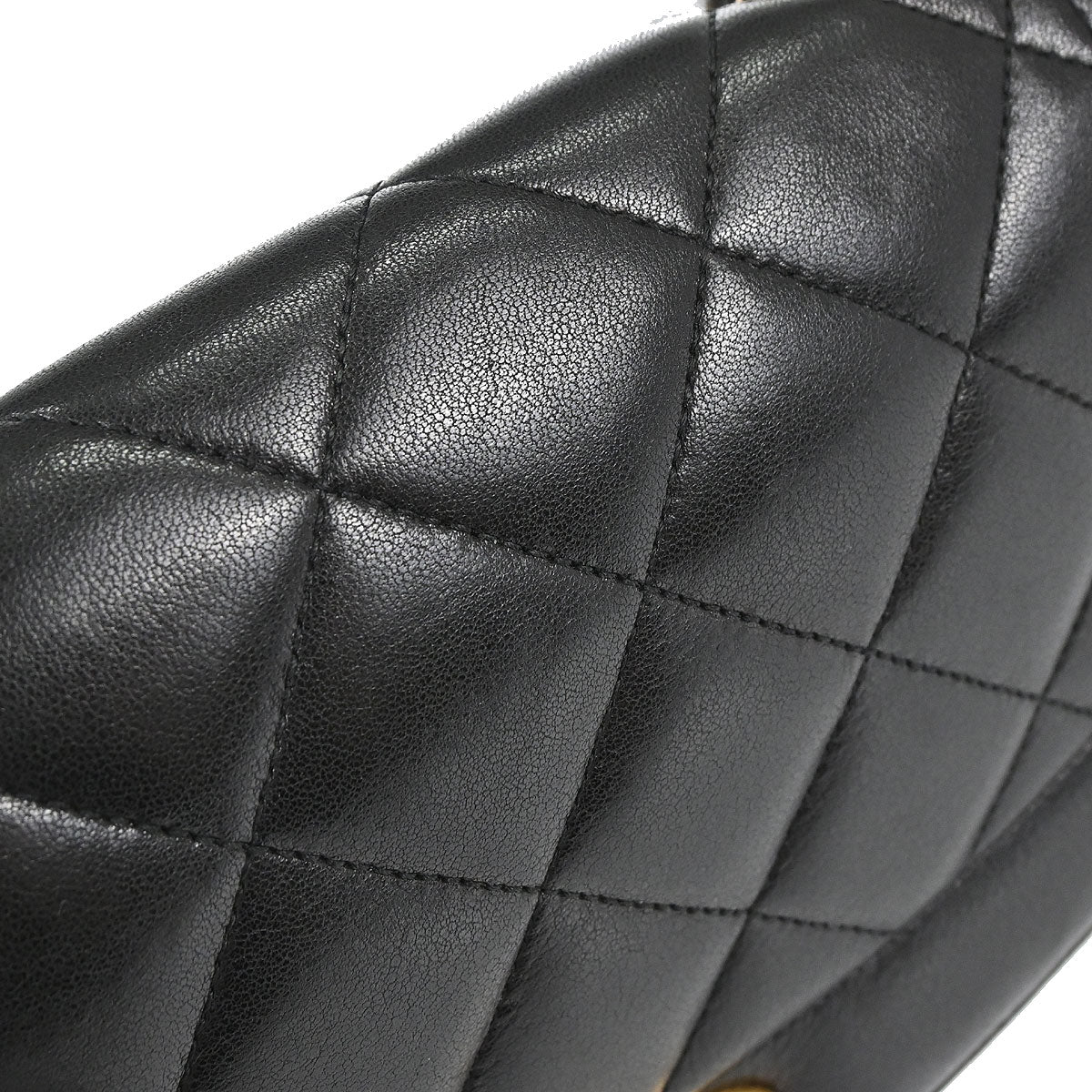Chanel 2014-2015 Black Lambskin Diana Flap Shoulder Bag