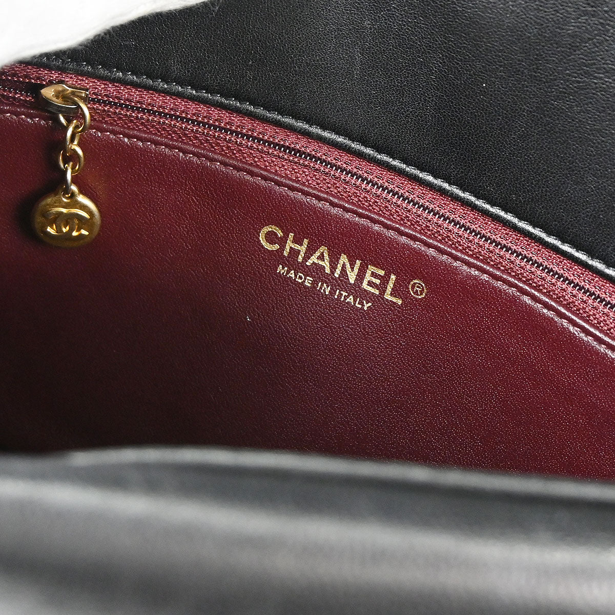 Chanel 2014-2015 Black Lambskin Diana Flap Shoulder Bag