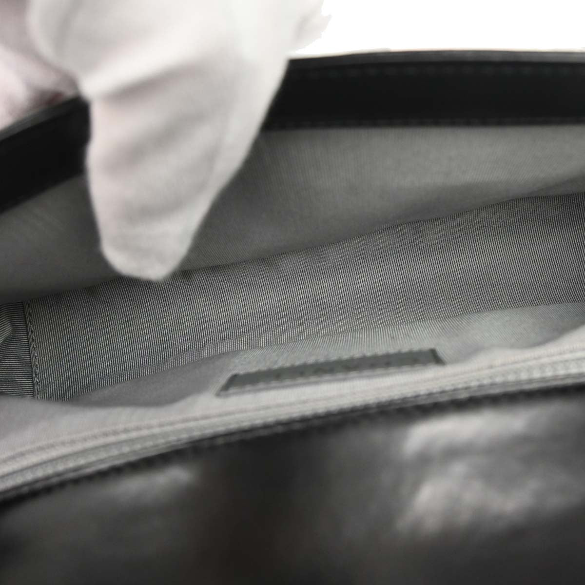 Boy Chanel 2012 Black Glazed Calfskin Medium Chain Shoulder Bag