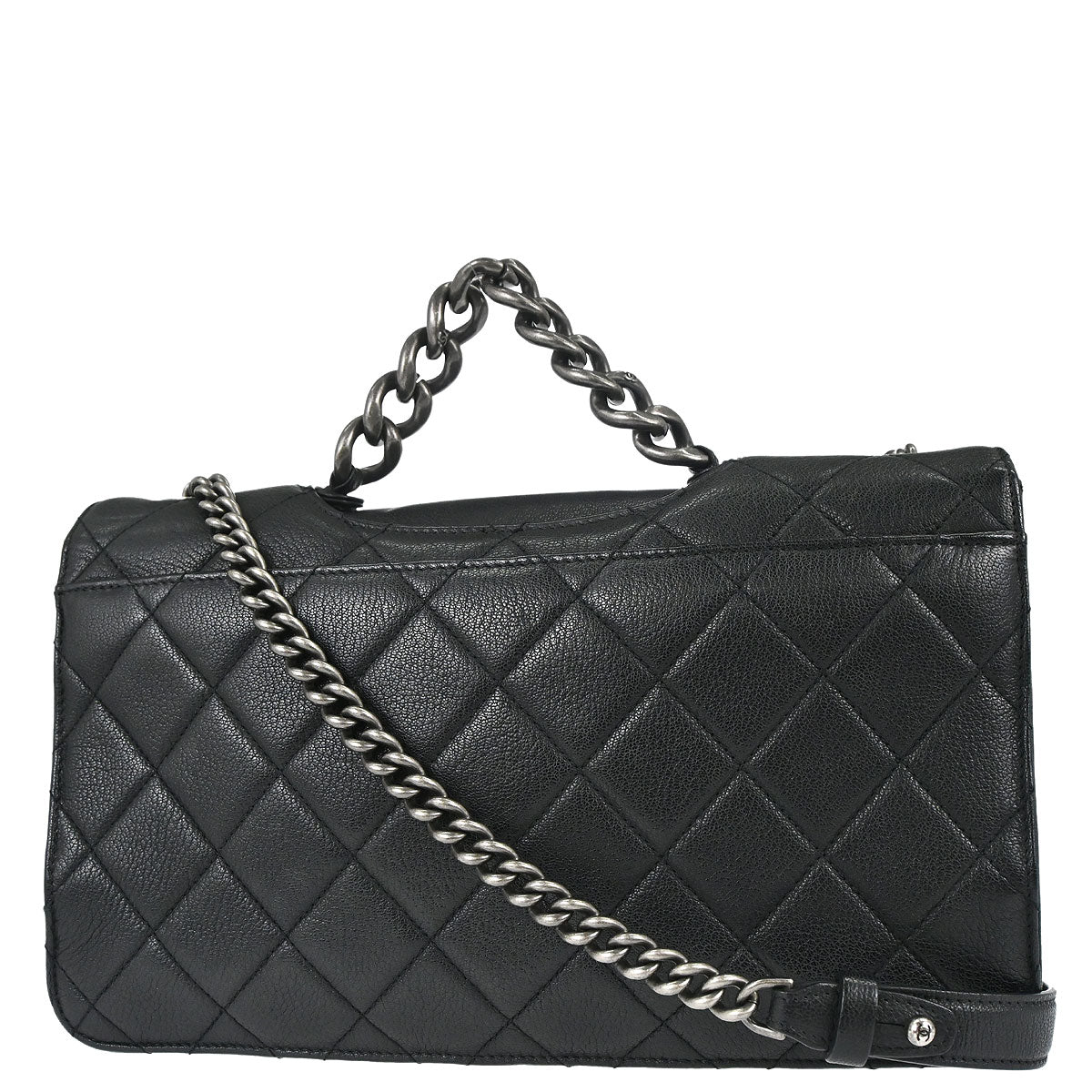 Chanel Black Calfskin Perfect Edge Flap Bag 2way Shoulder Handbag