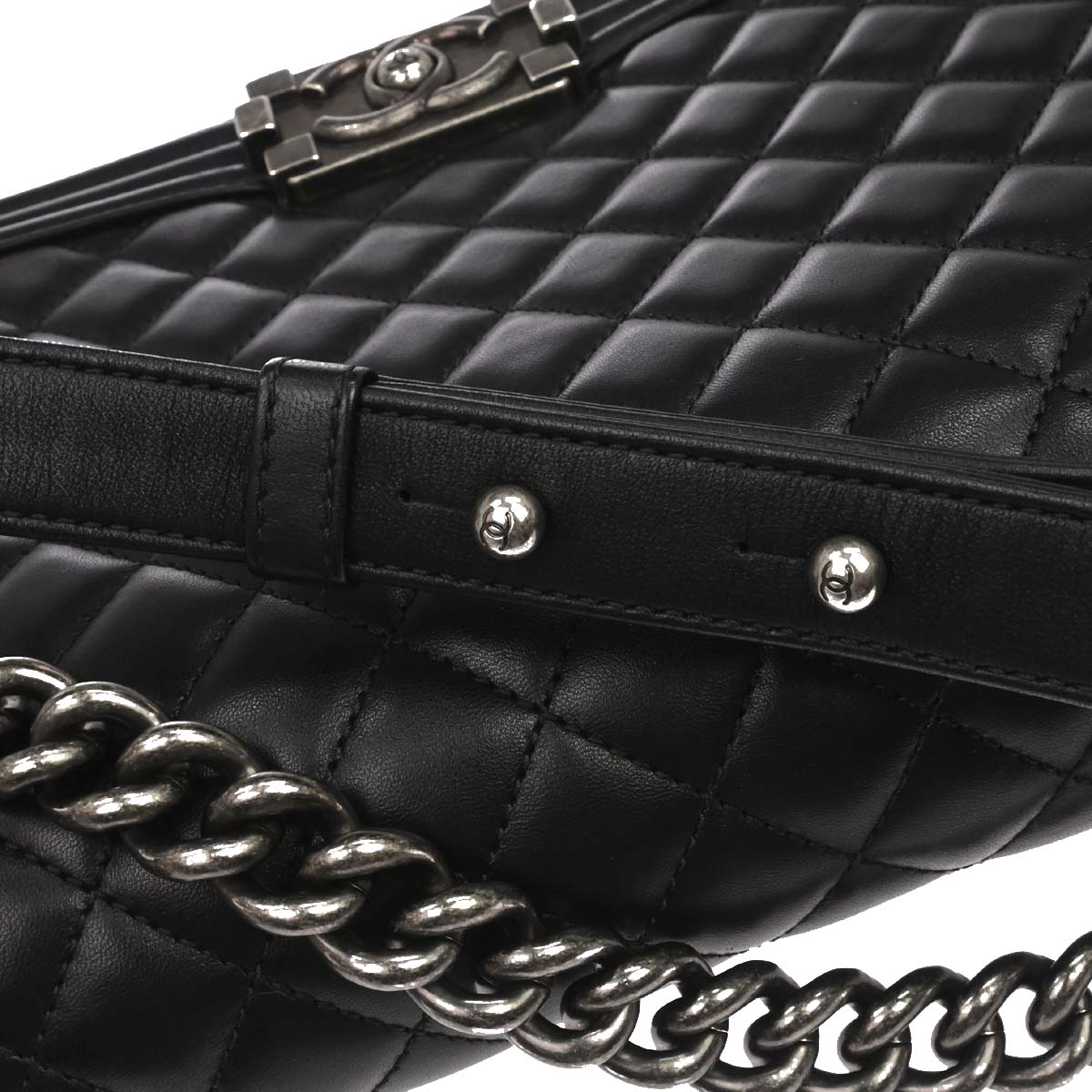 Boy Chanel 2017 Black Lambskin Medium Shoulder Bag