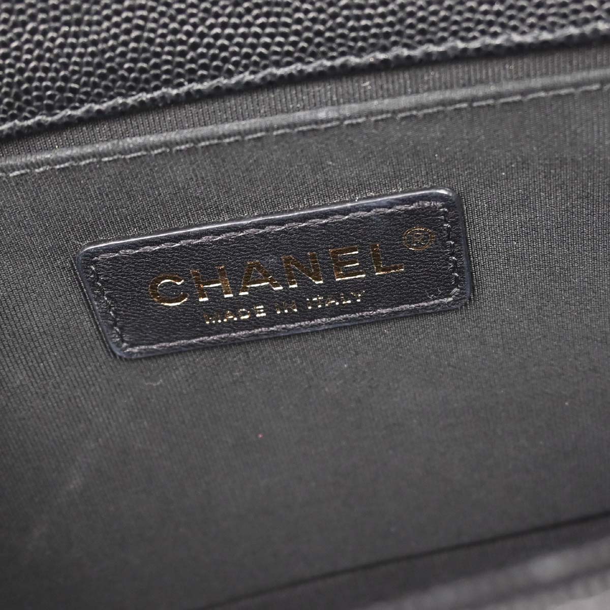 Boy Chanel 2019 Black Caviar Skin Medium Shoulder Bag