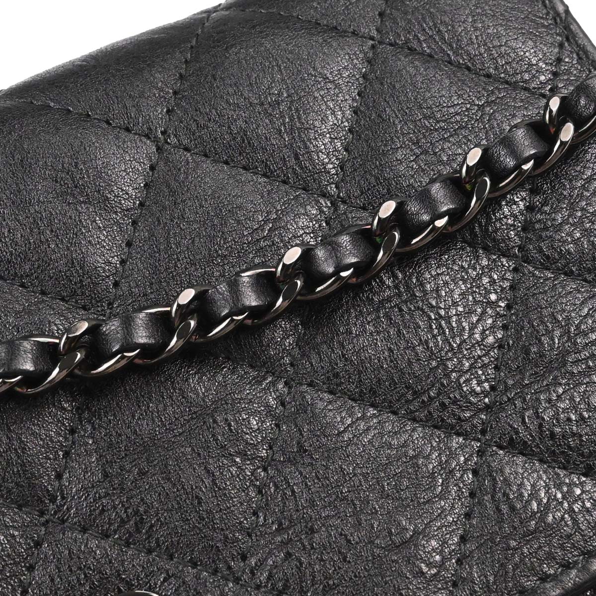 Chanel 2017-2018 Black Calfskin Classic WOC Wallet on Chain Bag
