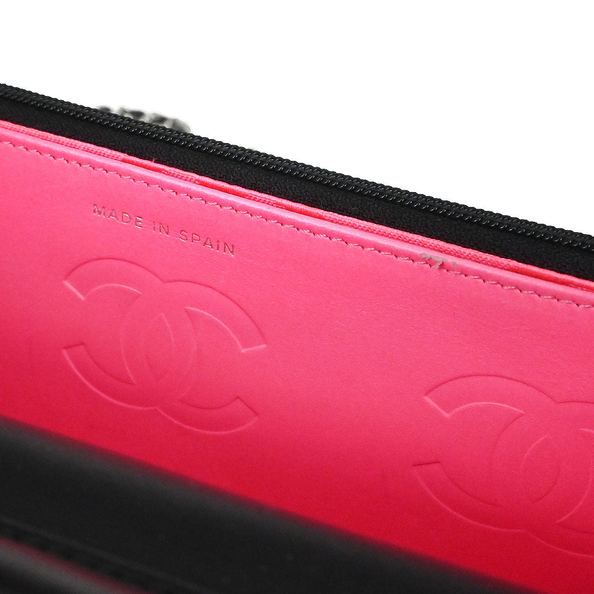 Chanel 2012 Calfskin Cambon Ligne WOC Wallet on Chain Shoulder Bag