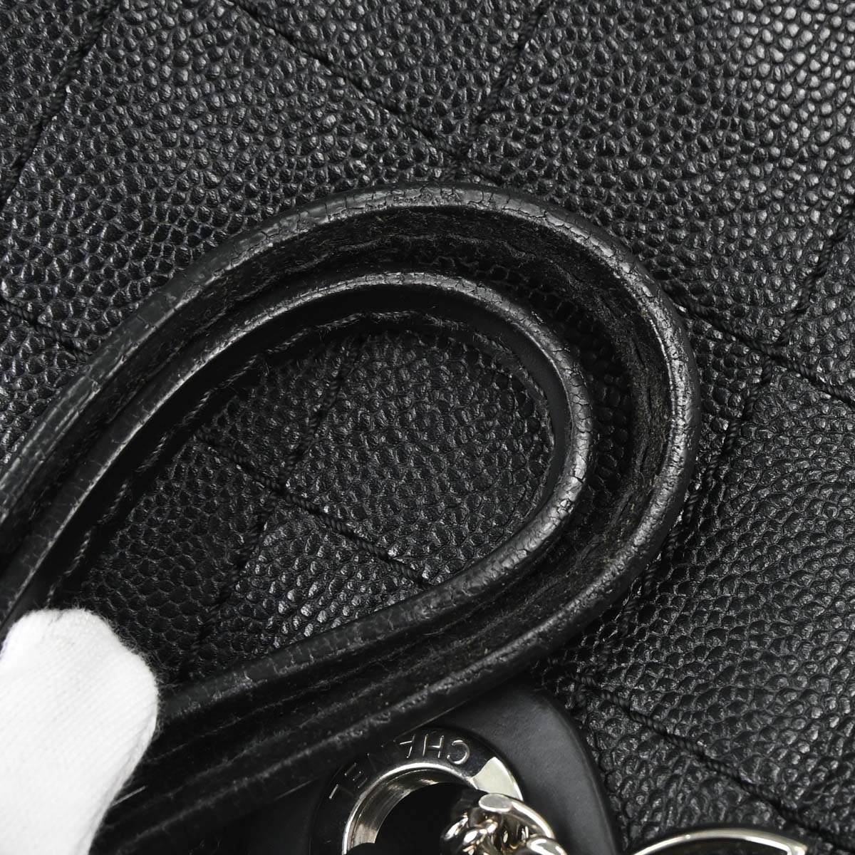 Chanel Black Caviar Skin On The Road Shopping Fever Tote Bag