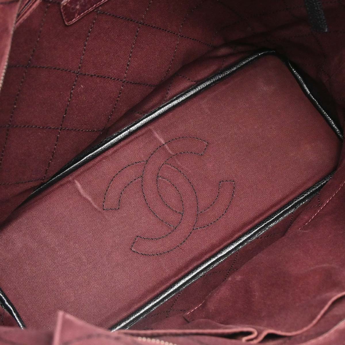 Chanel Black Caviar Skin On The Road Shopping Fever Tote Bag
