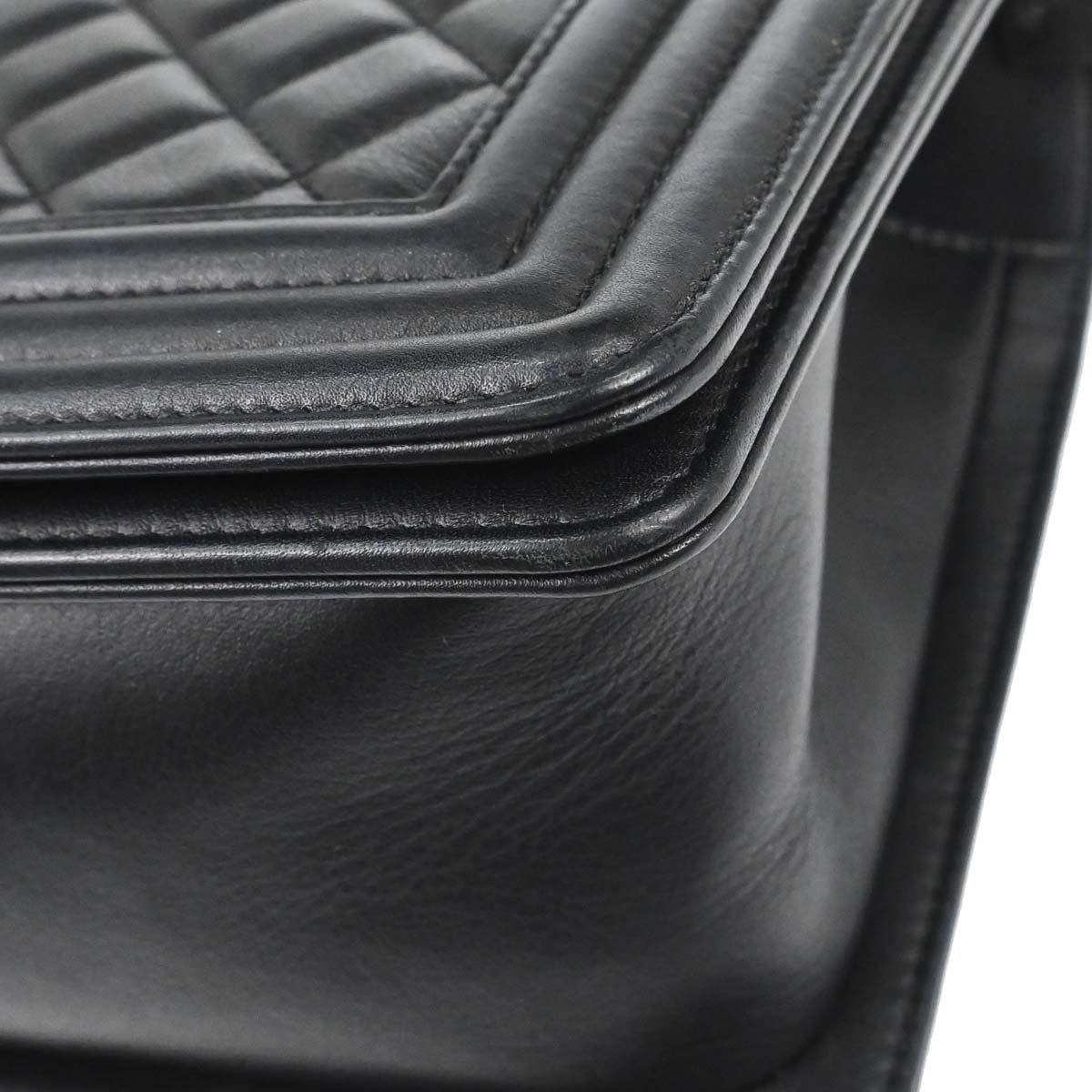 Boy Chanel Black Lambskin Medium Double Chain Shoulder Bag
