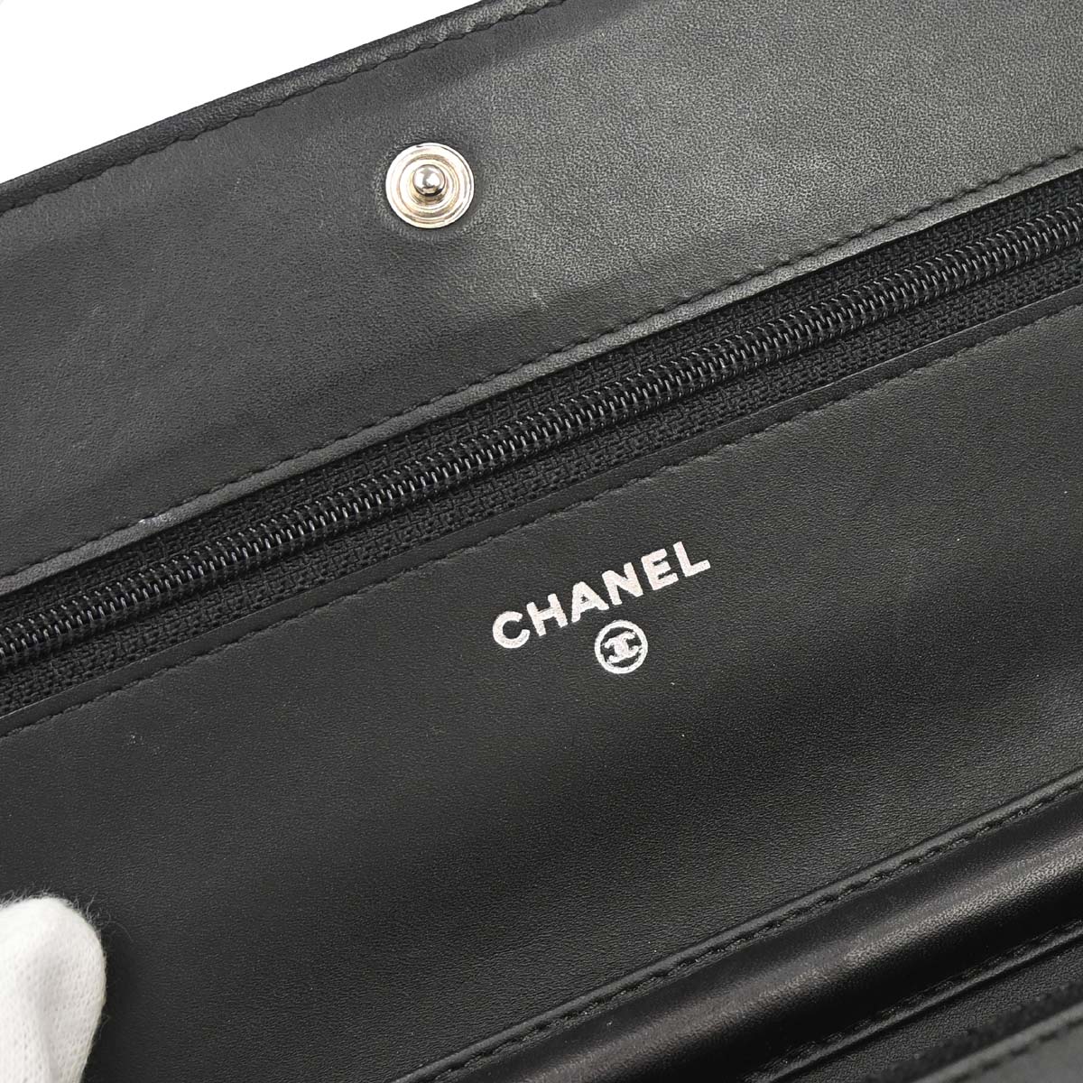 Chanel 2013-2014 Black Caviar Skin Timeless WOC Wallet on Chain Shoulder Bag