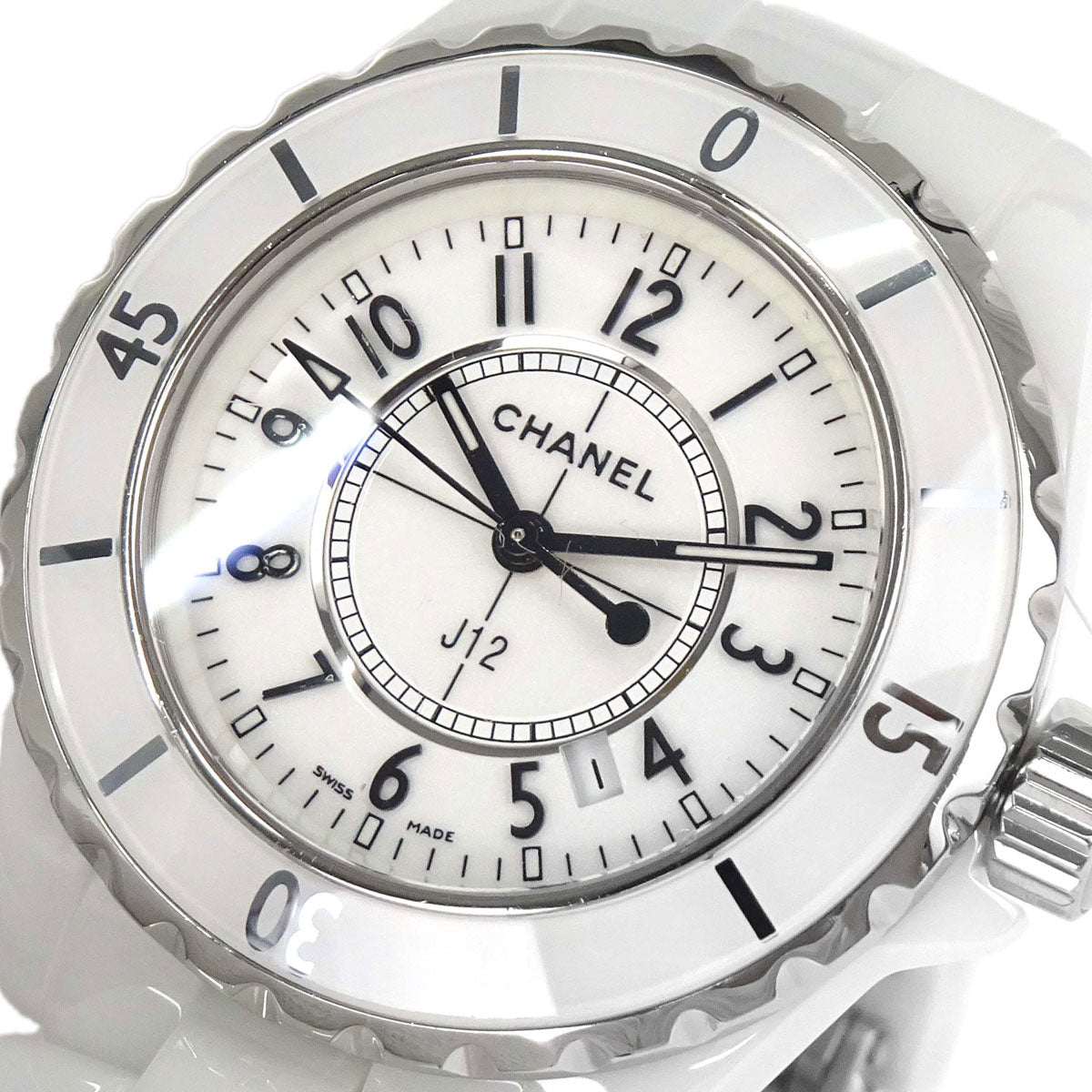Chanel J12 33mm Ref.H0968 Quartz Watch Ceramic White