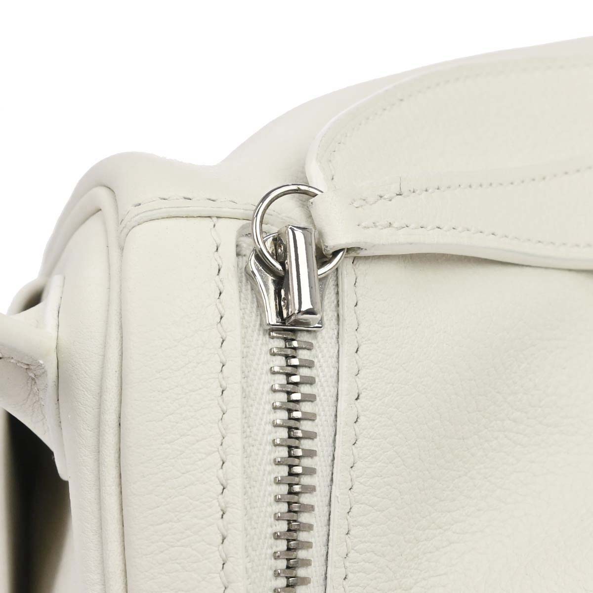 Hermes White Evercolor Lindy 30 Shoulder Bag