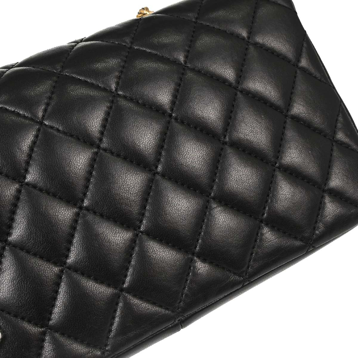Chanel 2018-2019 Black Lambskin CC Chic Double Flap Shoulder Bag