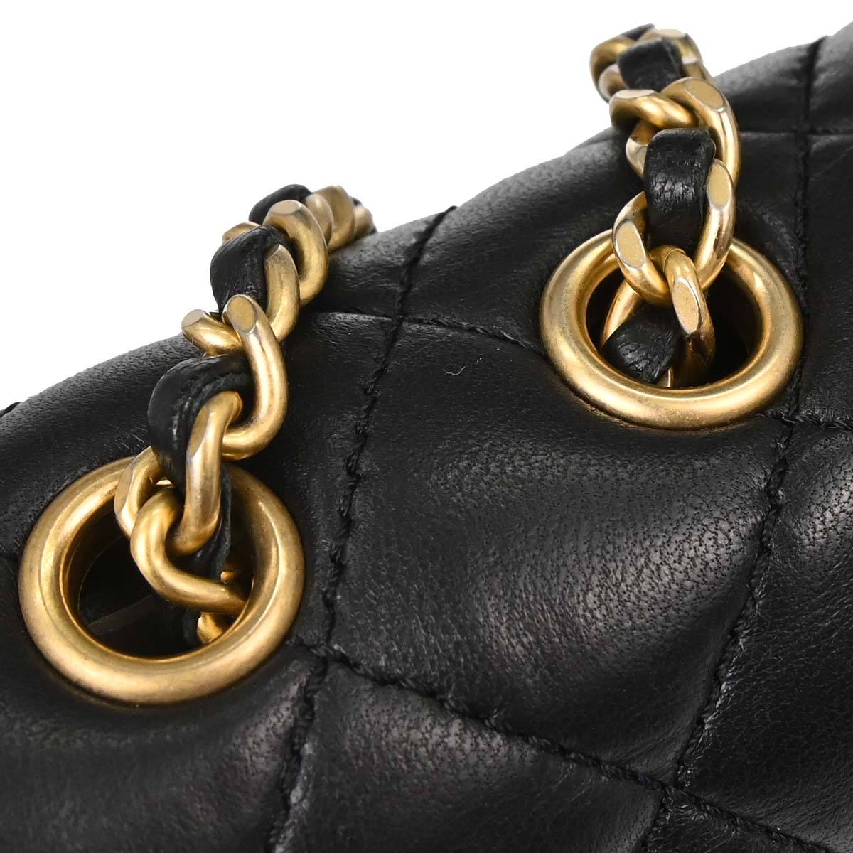 Chanel 2018-2019 Black Lambskin CC Chic Double Flap Shoulder Bag
