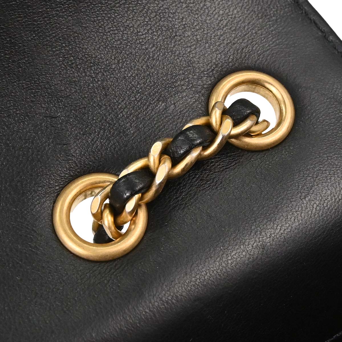 Chanel 2018-2019 Black Lambskin CC Chic Double Flap Shoulder Bag