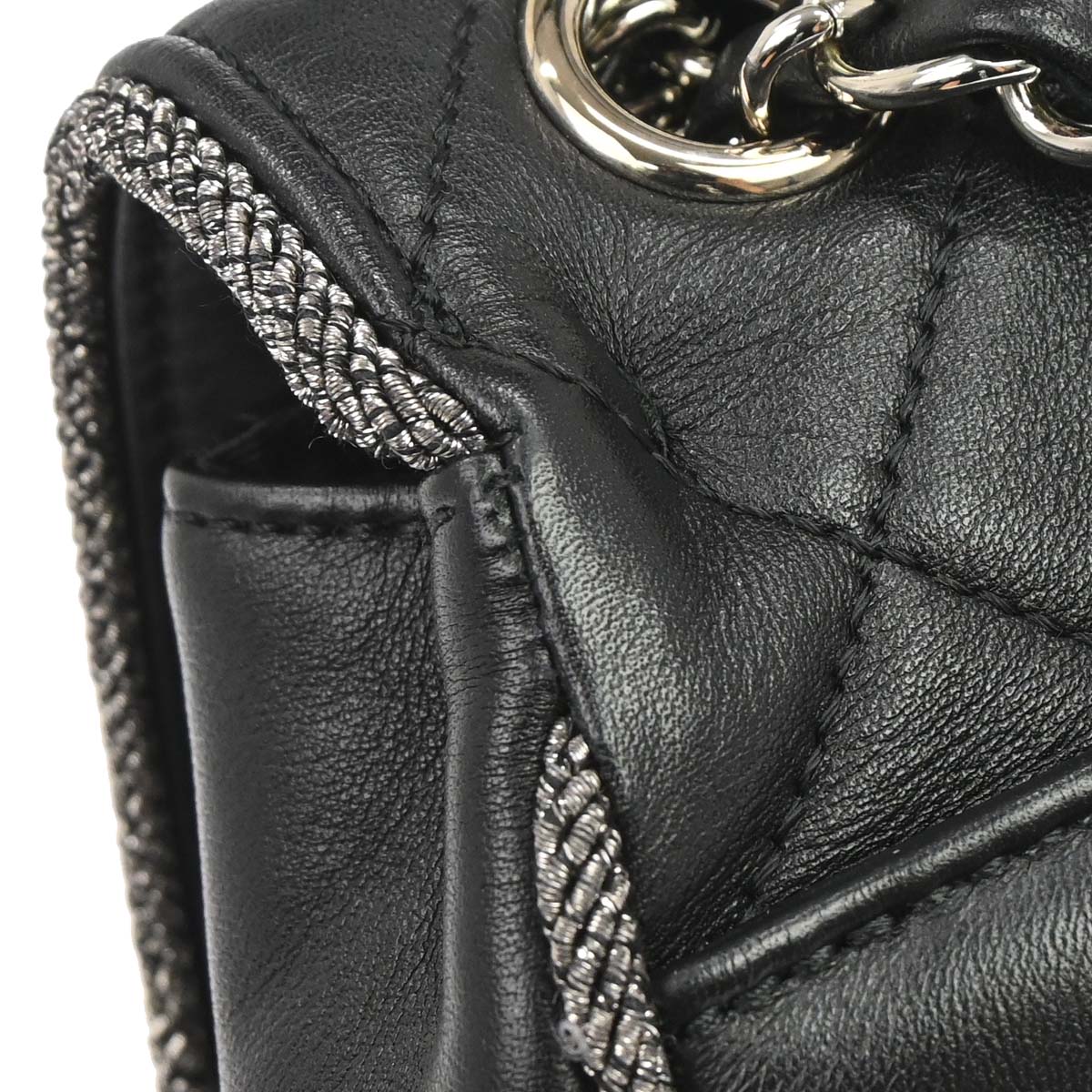 Chanel 2019 Black Calfskin Lurex Elementary Chic Flap Shoulder Bag