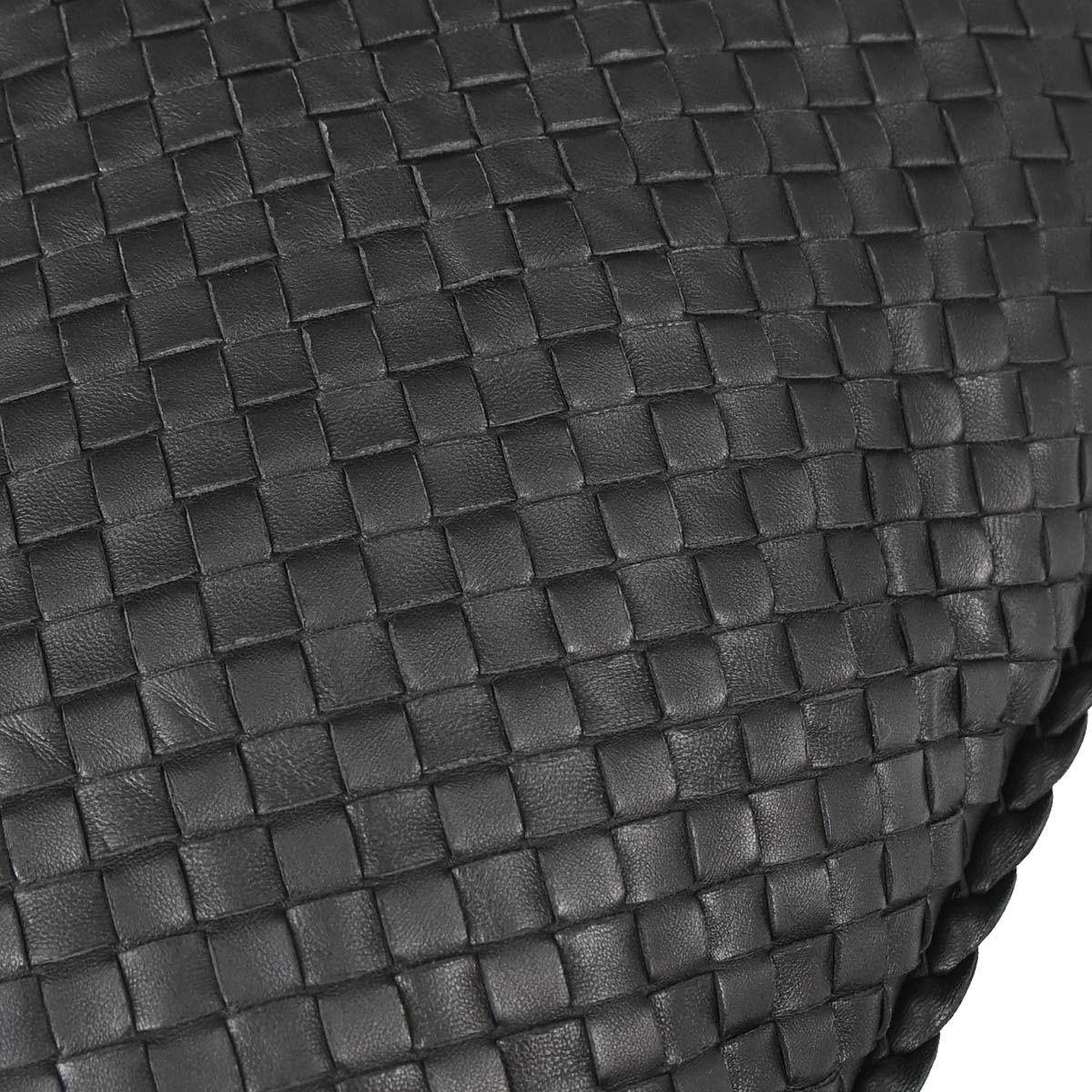 Bottega Veneta Black Lambskin Intrecciato Hobo Handbag